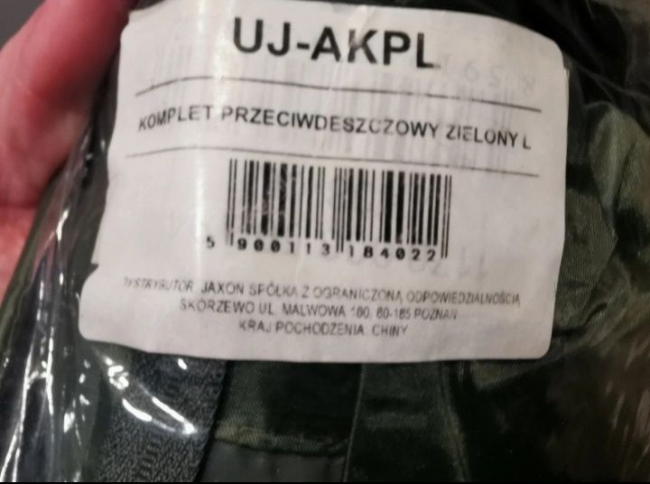 Komplet przeciwdeszczowy zielony rozmiar L