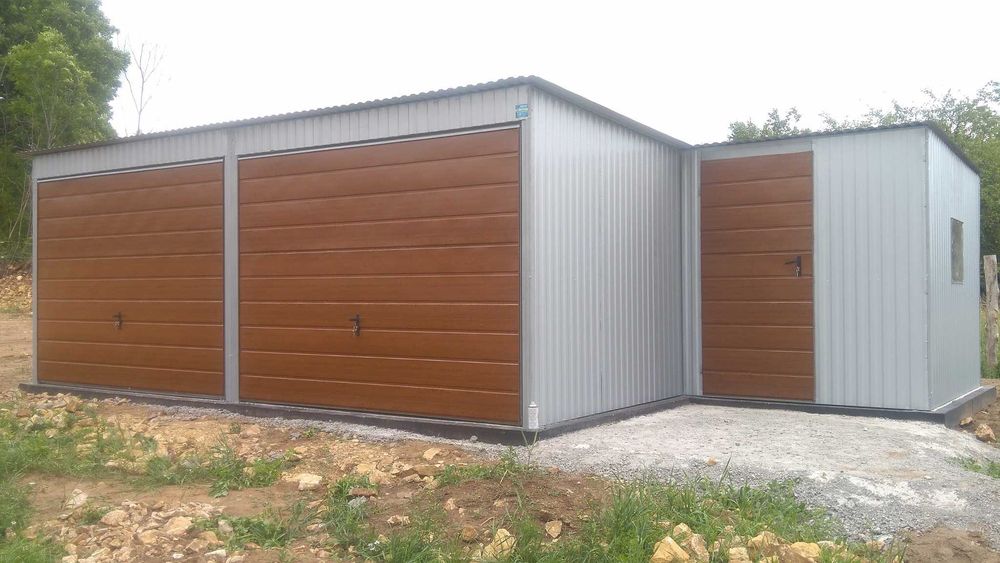 garaż blaszany 6x5 +pomieszczenie gospodarcze 2x2