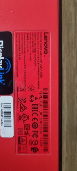Lenovo ThinkPad HYBRID USB-C USB-A 40AF