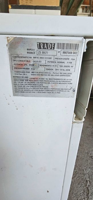 Caldeira aquecimento sem queimador