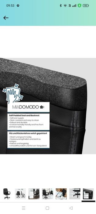 Krzesło biurowe, fotel  na kółkach, regulowane