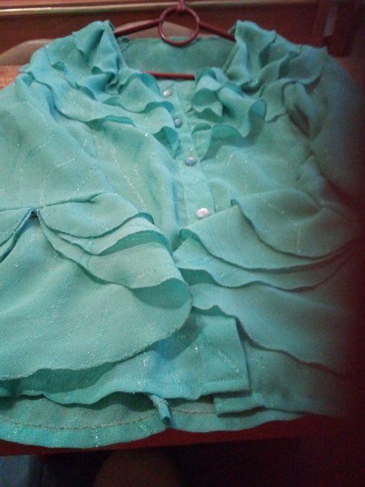 Блузка бирюза 44 размер