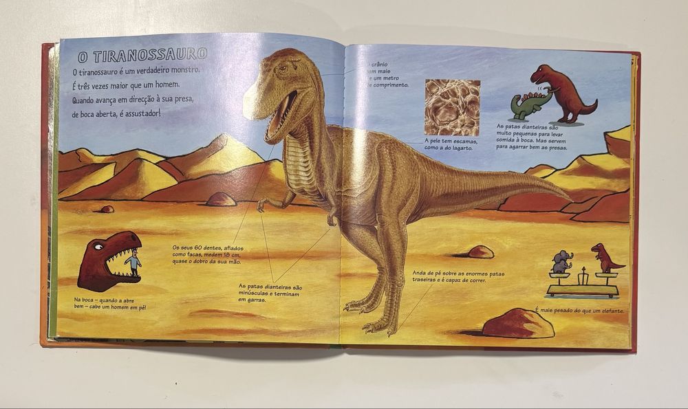Livro infantil “Os Dinossauros”, da coleção Kididoc