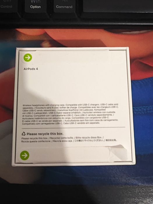 Airpods 4 Caixa, selados, novos
