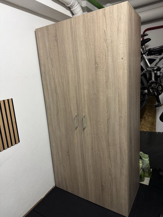 Roupeiro 2 portas carvalho 104x191x53 cm