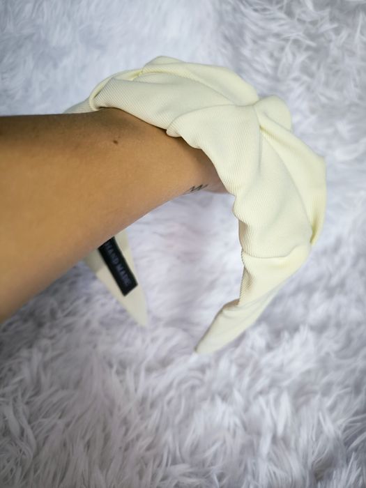 Opaski na włosy szerokie z marszczeniem mix kolorów do wyboru