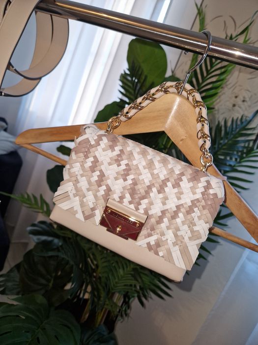 MK Michael Kors cece extra small XS woven leather crossbody