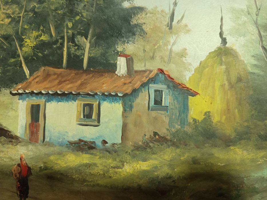 Pintura antiga a óleo