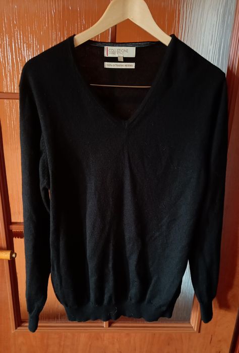 Collezione  Brytyjski męskie sweter, 100% Extrafine Merino, Rozmiar L