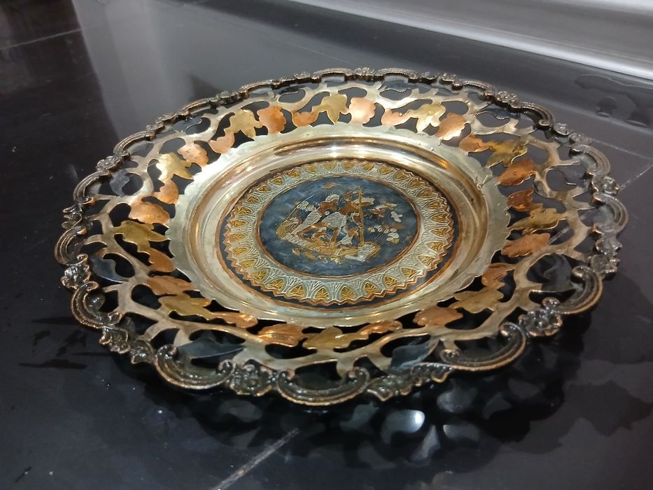Talerz miedz Egipt faraon u