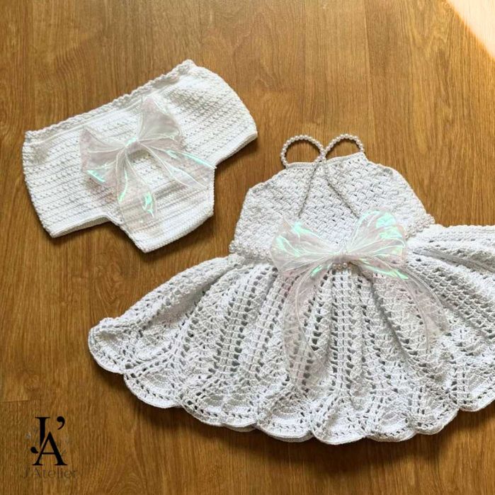 Vestido Croche Infantil - Modelo Spirit (RN a 1 Ano)