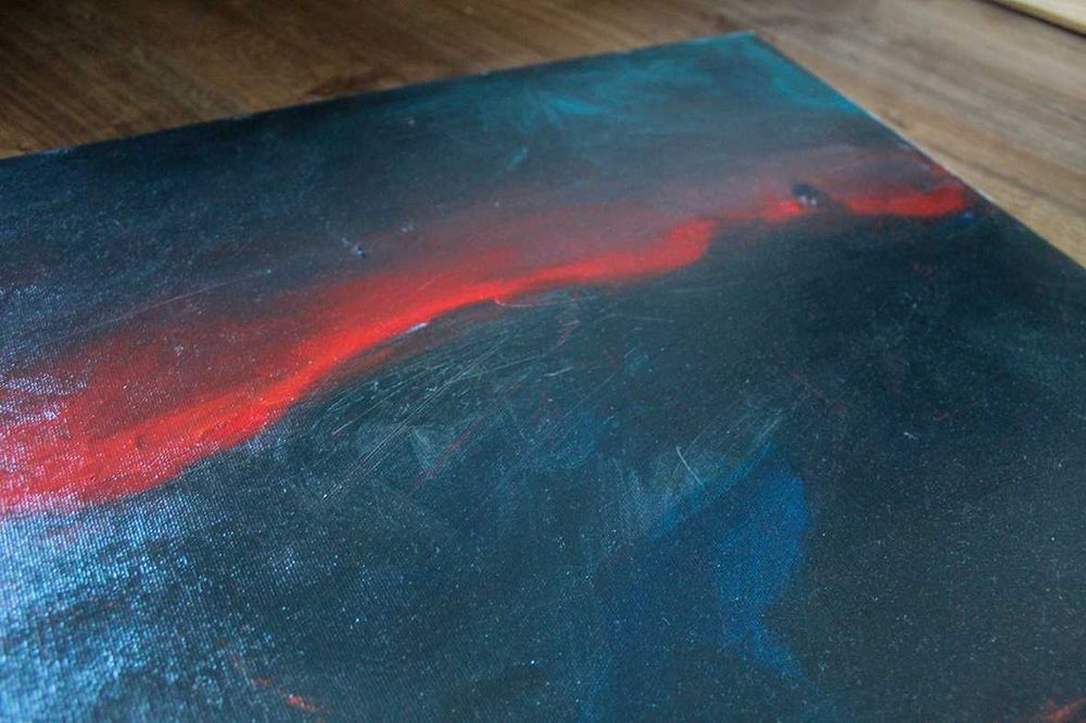 Nokturn, pejzaż, abstrakcja - obraz olejny artystki młodego pokolenia