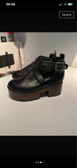 Buty botki platforma obcas