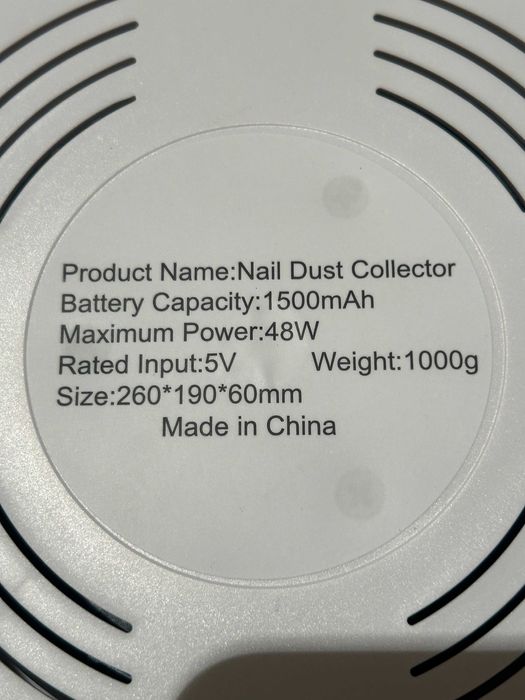 Pochłaniacz pyłu Nail Dust Collector 48 W biały