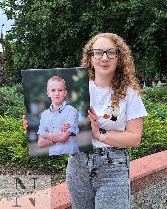 Друк картин на полотні, холсте по фото!Печать портрету.  Холст