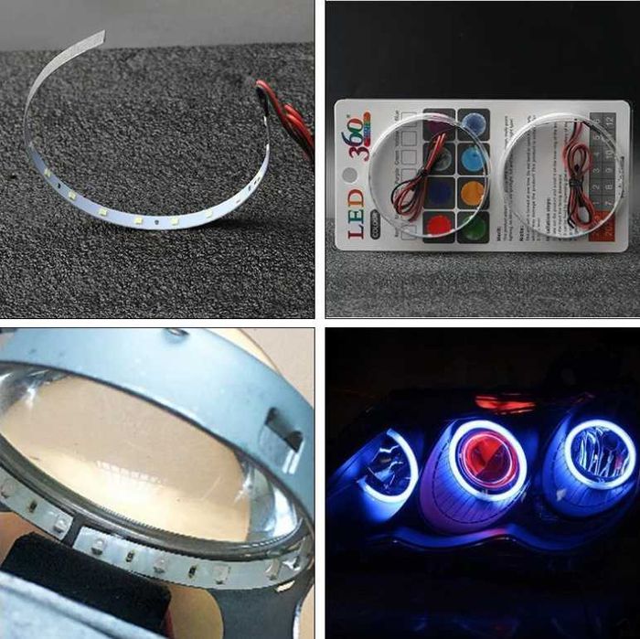 Светодиодная led подсветка в линзы Глазки дьявола