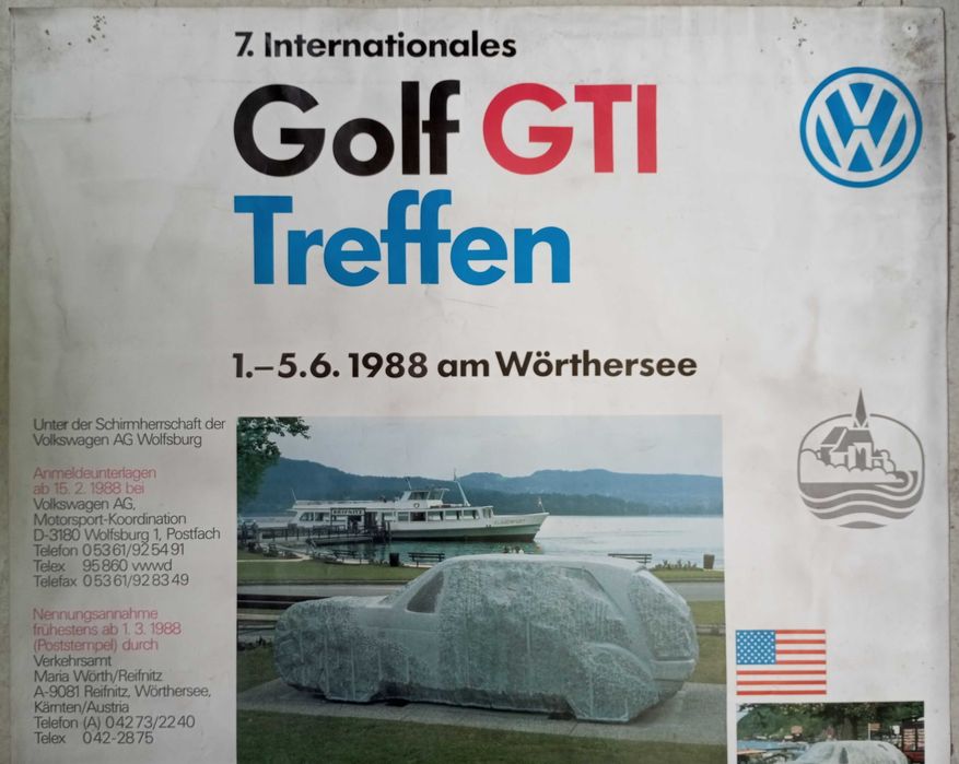 Poster Internationales 1988 Golf GTI Treffen VW Volkswagen