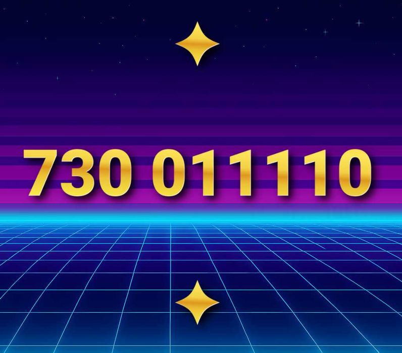 Złoty numer ___ 730 011110 ___ Platynowy - ViP