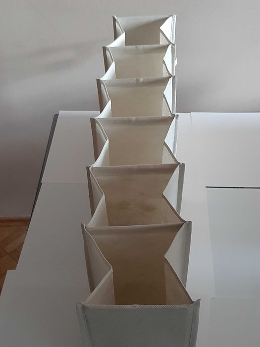 Wiszące materiałowe półki do szafy IKEA 15 x 15 cm