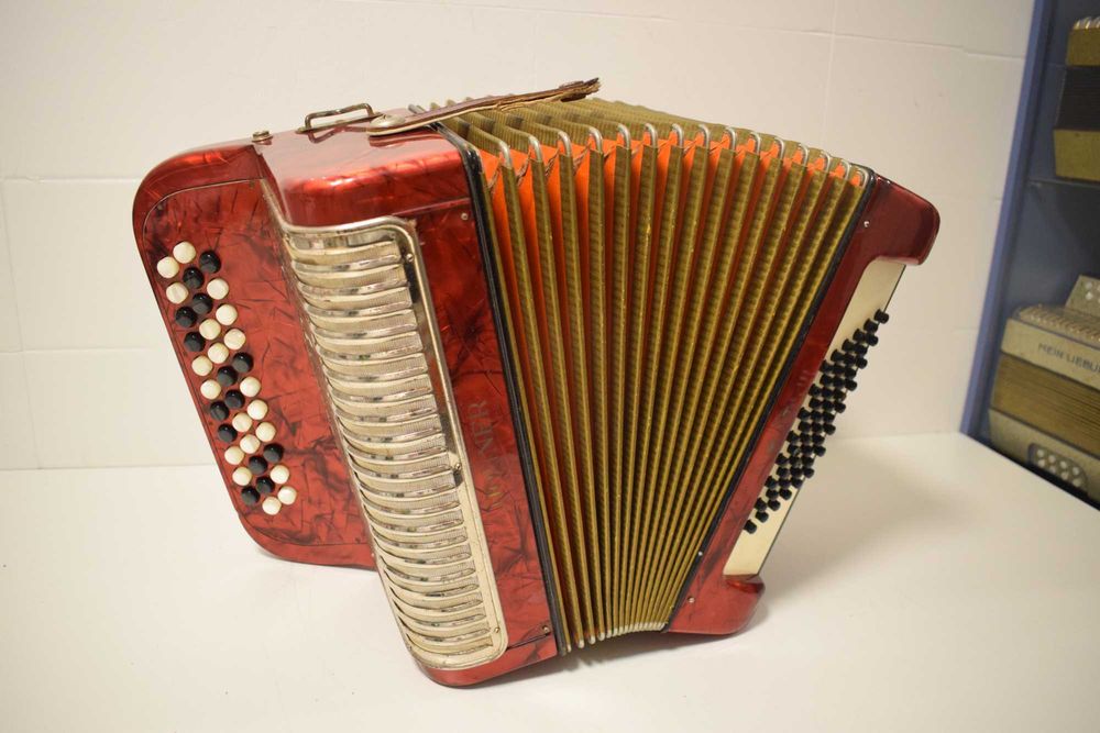 Hohner Amati Accordion, 2 Voices, 48 Basses, No. 0864175239316737124