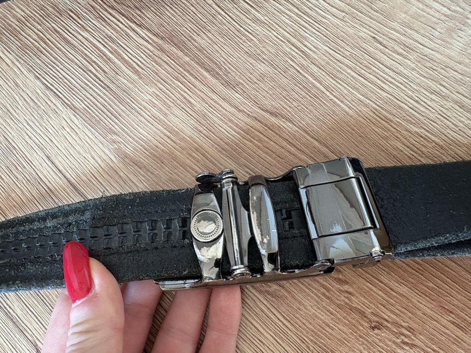 Pasek Hugo Boss męski skórzany czarny