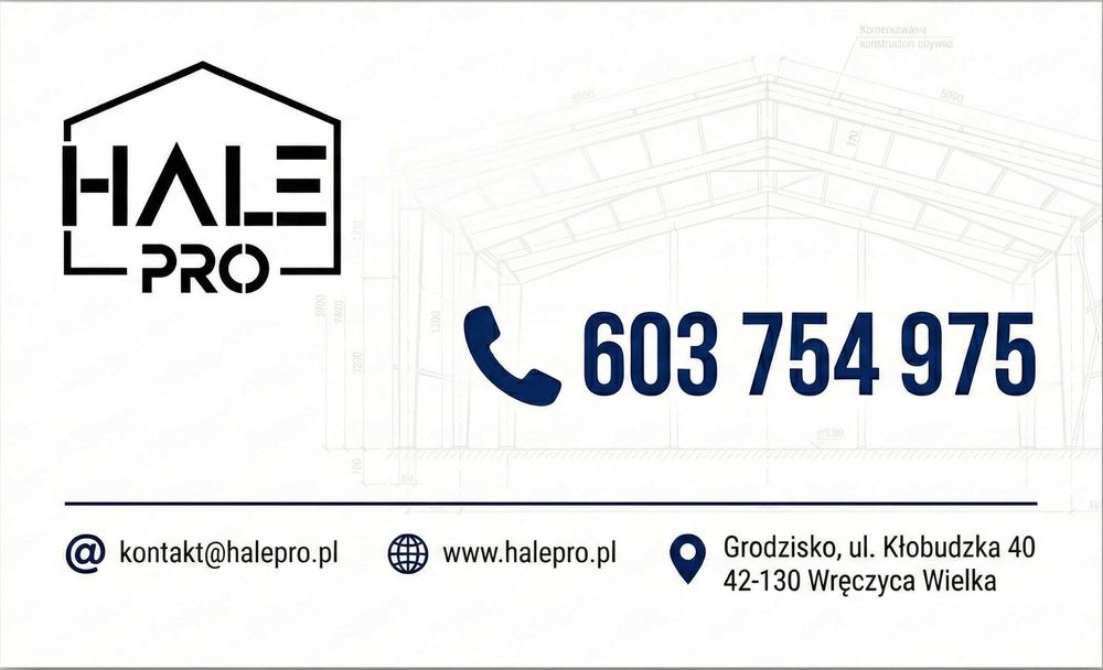 Hale stalowe zimnogięte / Projekt techniczny i transport GRATIS!