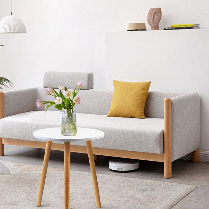 Gemsaya stolik okrągły boczny biały 40x40x52cm regał nowoczesny MDF

G