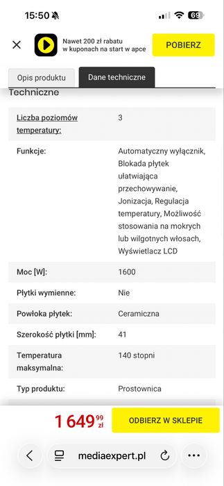 Aeroprostownica DYSON Airstrait™ 140 stopni