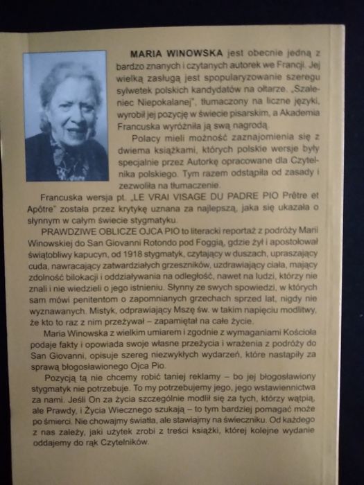 Prawdziwe oblicze Ojca Pio- Maria Winowska
