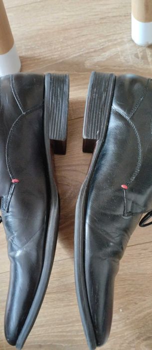 Buty eleganckie na wiązanie męskie czarne r.45