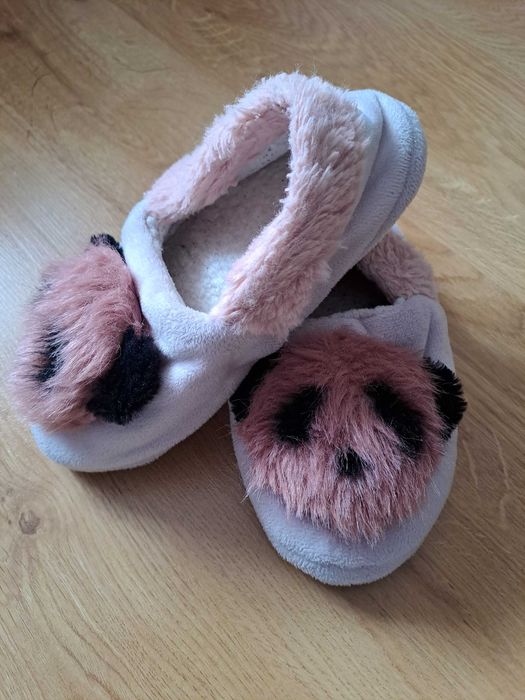 Kapcie dziewczęce Panda fioletowa - rozmiar 36/38