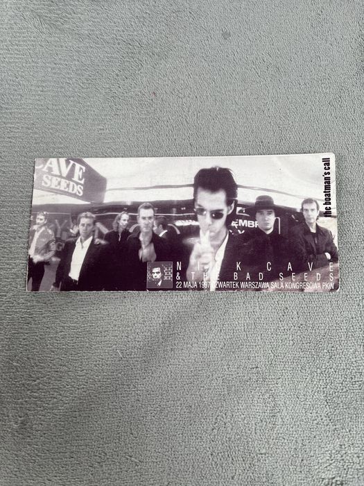 Bilet na jeden z dwóch pierwszych w Polsce koncertów Nicka Cave’a and the Bad Seeds 22.05.1997rok