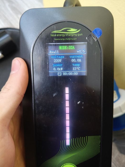 Зарядка New charger 7kw GBT 32A wifi гбт 3 / 5 метрів +32А авто з Китаю розетка, сумка Type 1 Tesla Type 2