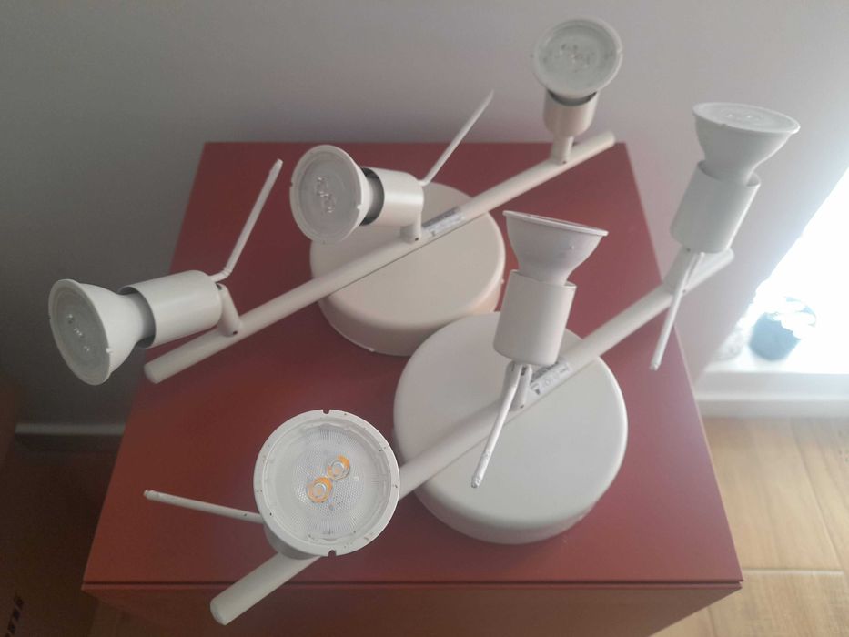 Candeeiros - Dois projectores de tecto com 3 focos móveis