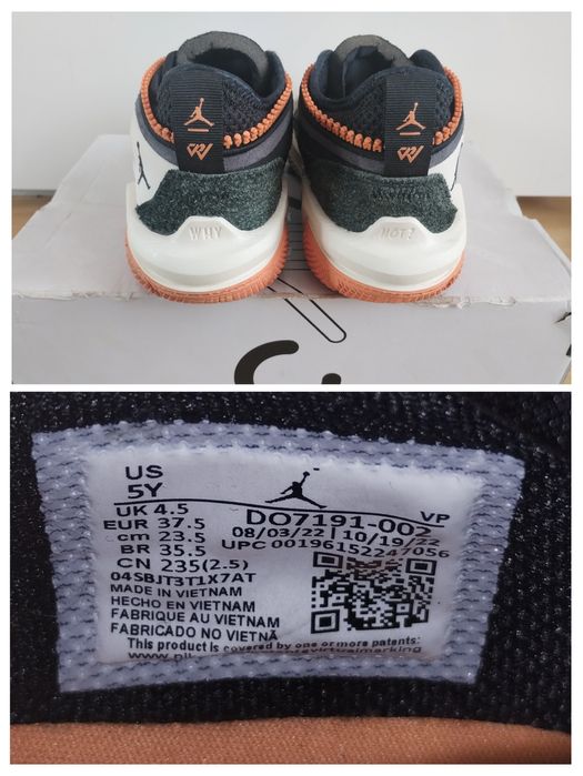 Buty unisex 37,5 Air Jordan Why Not Zer0.6 GS Rattan