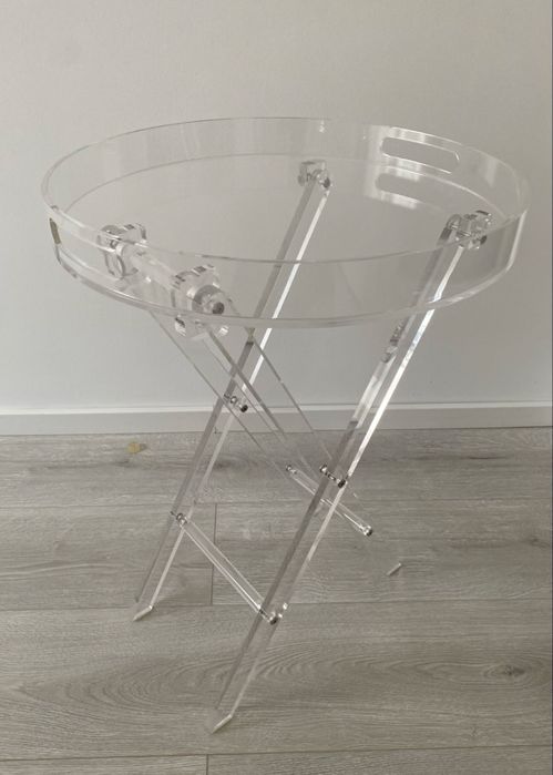 Stolik kawowy akrylowy transparentny taca przezroczysty vevor