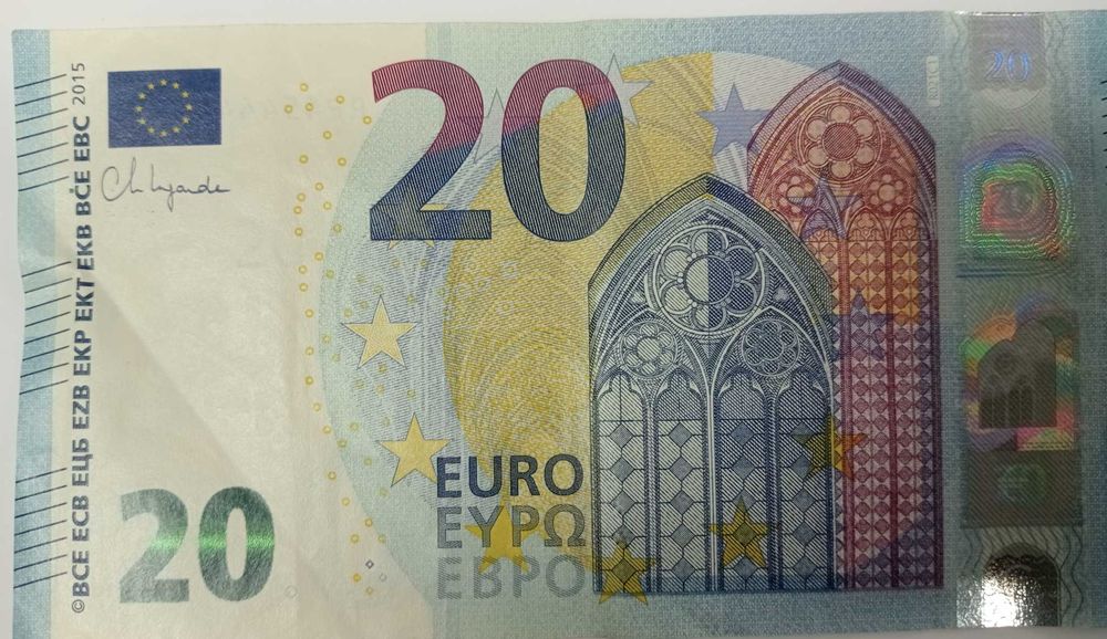 nota de 20 euros rara