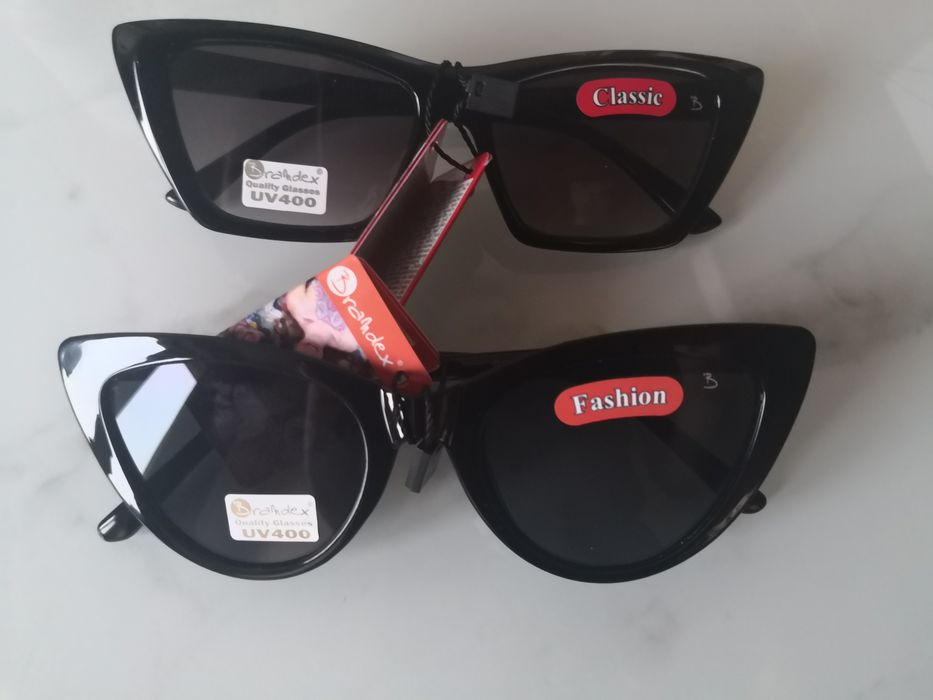 Zestaw 2 pary Brandex okulary przeciwsloneczne damskie NOWE