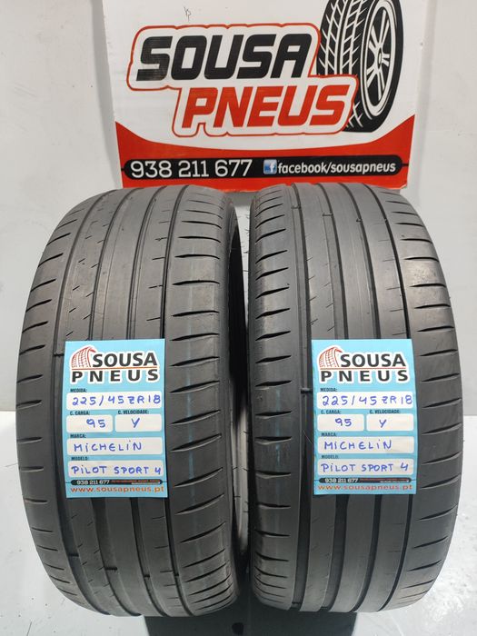 2 pneus semi novos 225-45R18 Michelin - Oferta dos portes