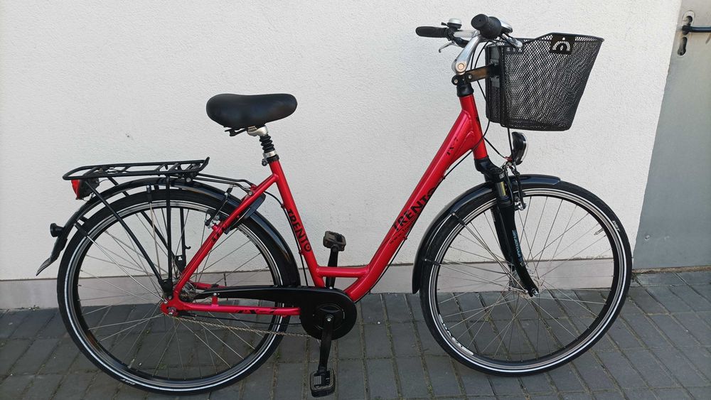 Rower Czerwona damka koła 28 rama 21 ,7biegow nexus