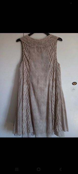 Vestido em tons suaves, bege/rosa claro - XS - Benetton