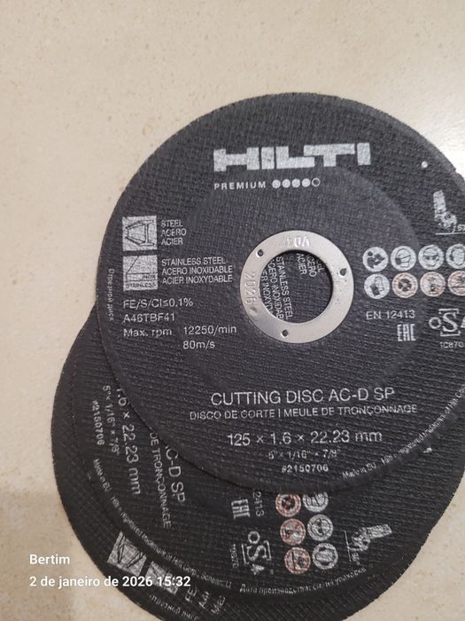 Discos pequenos de corte