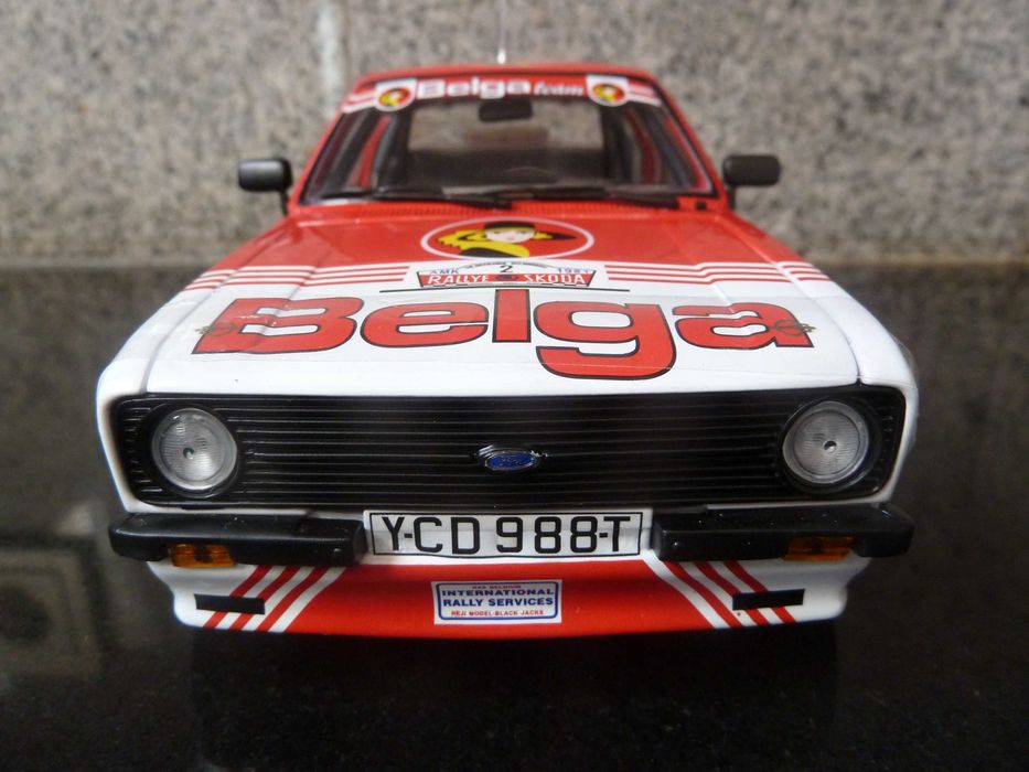 Rare 1:18 SunStar, Ford Escort RS1800, Belga Team, Winner Rallye Skoda 1981