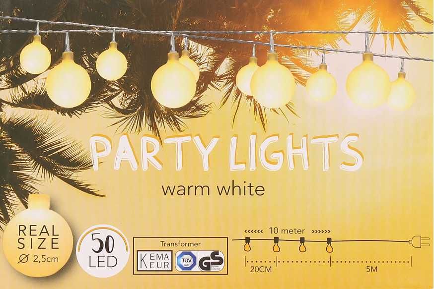 Girlanda ogrodowa lampki LED 50 szt 15m SZNUR *idealne na imprezę*