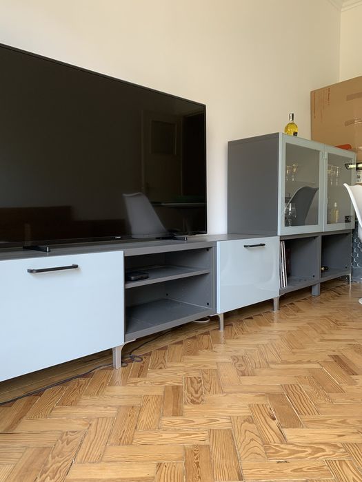 Movel de tv e vitrina cristaleira