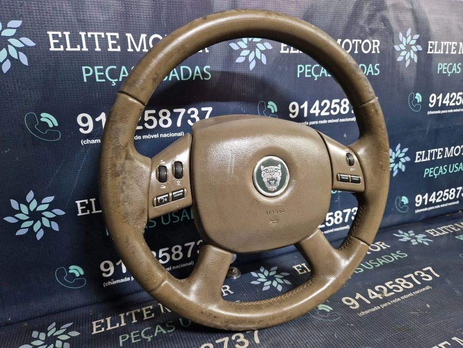 Used Leather Steering Wheel with Airbag for JAGUAR X-TYPE XTYPE