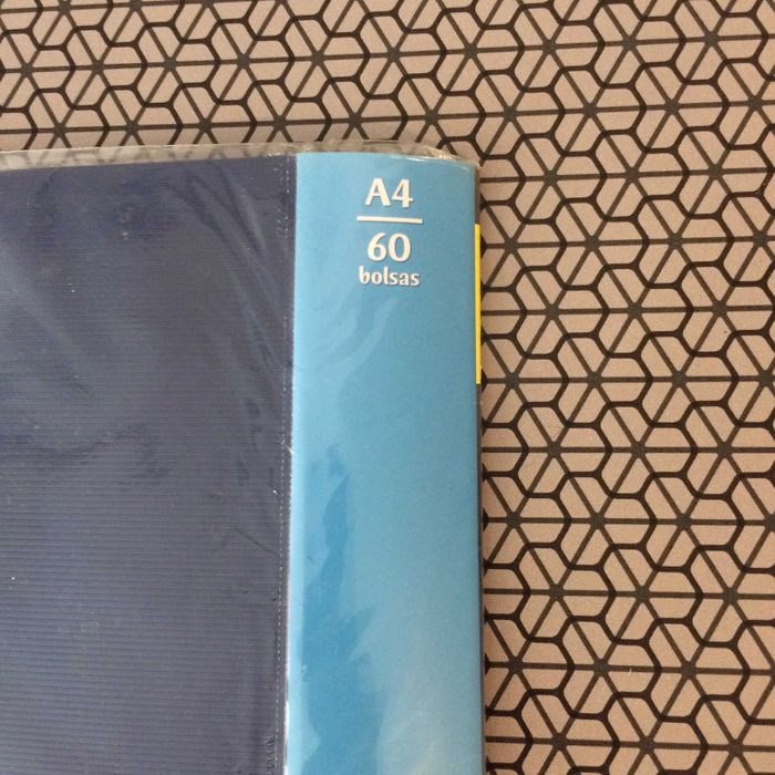 Pastas portefólio com 60 bolsas A4 (novas - seladas)