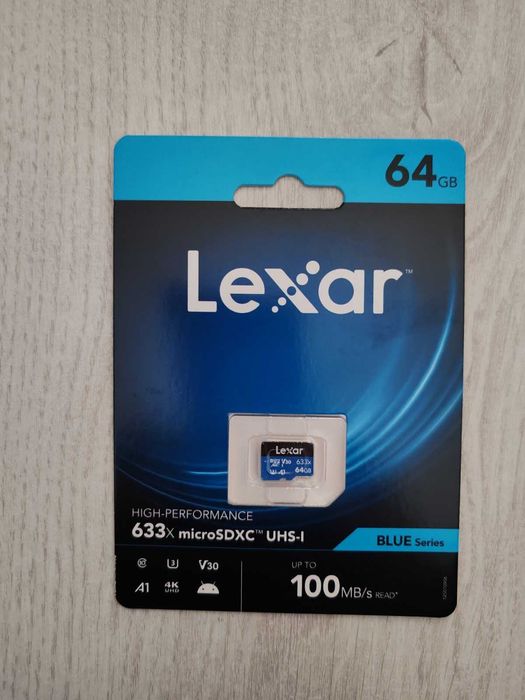 Карти пам'яті microSDXC Lexar 64, 32, 16 Gb