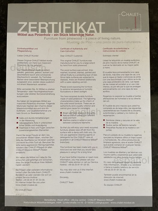 Aparador Chalet Massive Mobel