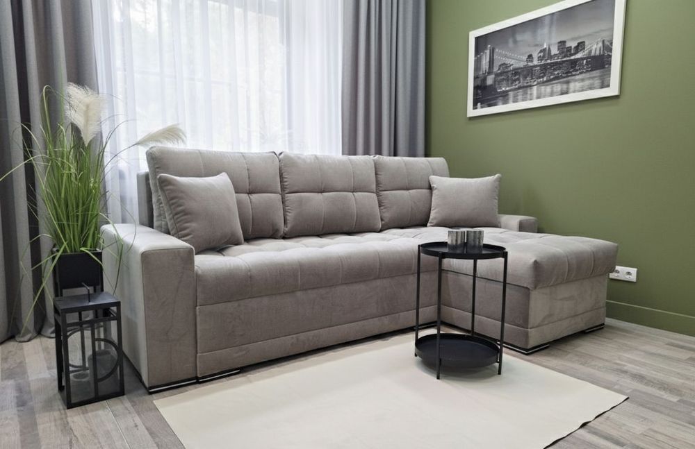 Narożnik Kleopatra sprężyny welur